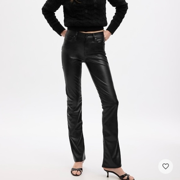 Gap Mid rise vegan leather baby boot pants, size 28 NWOT - Picture 4 of 5